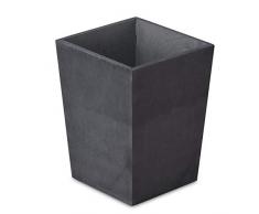 Creative Home Natürlicher Speckstein Papierkorb 7.5 x 7.5 x 10 H schwarz