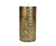 J. Kersten BV Stumpenkerzen, Wachs, Gold, 15x7.3