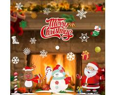 ORIY Fensteraufkleber, Weihnachtsdesign, DIY Wand-Tür-Wandbild, Aufkleber, entfernbar, Weihnachts-/Urlaubs-/Winter-Wunderland-Dekorationen, Dekorationen für Partys usw. A37