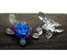 ChangThai Design 2 Stück Aquarium niedliche Schildkröte Handschale Glas Puppenhaus Miniatur-Dekoration