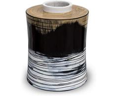 H HomemPaint Handgefertigte handbemalte Holzvase aus natürlichem Holz für Zuhause, Büro, Küche Dekor 22,6 x 29,2 cm GHGWV16040