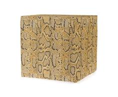 Grouchy Goose Gold Python Print Pouf
