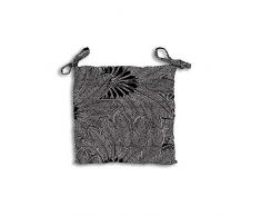 Soleil docre Oasis Stuhlkissen, Baumwolle, Schwarz, 40 x 40 x 5 cm