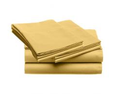 Home Dynamix Loft 21 Collection Bettlaken-Set aus superweicher Mikrofaser, King Size, 2-LOF21S-231, Solider Strohhalm, 4-teilig