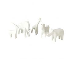 Global Views Dekofigur Pferd, matt, Weiß