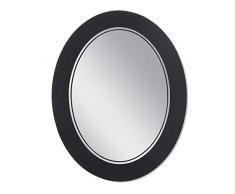 Head West Frosted Matte Black Oval Wall Mirror, 23 inches x 29 inches Spiegel, schwarz
