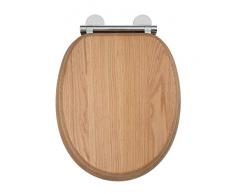 Croydex Flexi-Fix, doppelter Handtuchhaken in Chromfarben, einfach anzubringen, Eiche, Massives Eichenholz, 44.5 x 36.5 x 6 cm