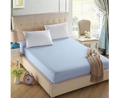 4U LIFE Bettwäsche Spannbettlaken Sheet-Prime 1800 Serie, doppelt gebürstet Mikrofaser, weichen Haptik und Falten, verblassen gratis, für übergroße Matratze, Mikrofaser, hellblau, Volle Größe