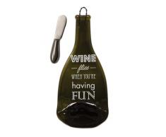 Pavilion Gift Company 22030 Wine All The Time Wein- und Käseplatte mit Spachtel, 30,5 cm, Have Fun