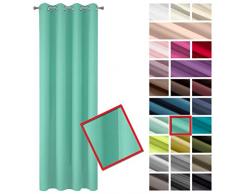Eurofirany Rita Vorhang Gardine Glatt Schlicht Einfarbig - 8 Ösen Modern Schlafzimmer Wohnzimmer Lounge Kinderzimmer 1 Stück Einzeln, Polyester, Mint, 140X250cm