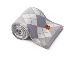 Babydecke - Karierte Blau