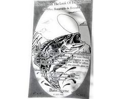 DCentral Bass Abnehmbarer Fensteraufkleber Optik aus geätztem Glas. 20 x 30 cm, ideal für Front- und Schiebetüren, Fenster, Duschen, Spiegel etc.