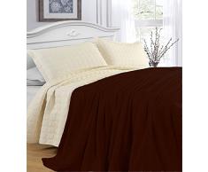 polar-fleece Thermodecke – Snuggle in diese Super Warm Kuscheldecke. Einfach Pflege und extra weicher Stoff, Couch Überwurf 50 x 60, 60 x 80, Twin/Twin XL, Full/Queen und King/CAL King Bett Größen, 100 % Polyester, braun, Full / Queen Bed Blanket