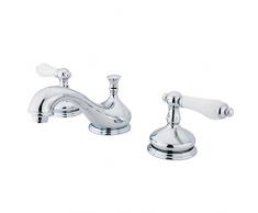 Nuvo Elements of Design es1161pl Hot Springs Spültischmischbatterie 20,3 cm zu 40,6 cm breitgefächert WC Wasserhahn mit Messing Pop-Up, 5-1/5,1 cm poliert Chrom