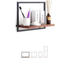 Shelfit Fox & Fern Schweberegal aus Massivholz – einfach hängendes Wandregal, Nussbaum, Solid Walnut Wood, A - Wide