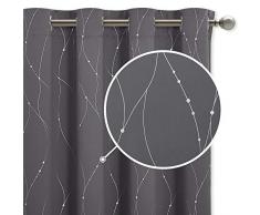 StangH Verdunkelungsvorhänge, Wellenmuster, Foliendruck Landhausstil W52 x L84 grau
