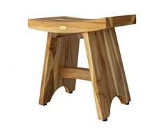 EcoDecors Duschhocker Modern 18Lx12Wx18.5T Natur