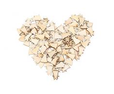 I-Mart Rustikales Weihnachtsmotiv Hochzeit Tischdeko Basteln Tischkonfetti für Hochzeit Party Jingle Bell - 100 Pcs beige