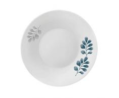Bormioli Rocco 480180FS7121148 Botanica Blu Design Moon Suppenteller, 23 cm, Weiß, 24 Stück