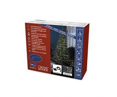 Konstsmide 3956-207 Micro LED Kompakt System Basis-Set: Transformator, Lichterkette u. Verteilerstecker für bis zu 4 Ketten / für Außen (IP44) /31V Elektronischer Außentrafo / 100 kalt weiße Dioden / schwarzes Softkabel