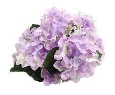 FELICE Arts Künstliche Blumen 45,7 cm Seide 7 Big Head Hortensie Blumenstrauß Für Hochzeiten, Raum, Zuhause, Hotel, Party Dekoration und Urlaub Geschenk Dream Purple