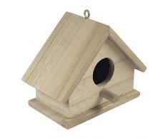 Rayher 62414000 Holz Vogelhaus FSC Mix Credit, 13,5x7,5x10cm