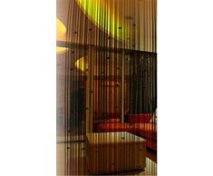 Eve Split Dekorative Fadenvorhang Wand Panel Fransen Fenster Raumteiler Rollo für Hochzeit Kaffee Haus Restaurant Teile Kristall Quaste Bildschirm Home Dekoration schwarz