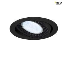 SLV LED Einbaustrahler SUPROS 2100lm, rund, schwarz | Schwenkbare Deckenleuchte zur Innenbeleuchtung, LED Spots, Fluter, Deckenstrahler, Decken-Lampe, Einbau-Leuchte | 1-flammig, LED Inside, EEK A-A++