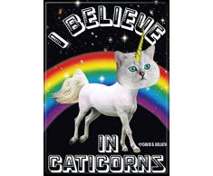 Ata Boy David und Goliath caticorns 6,3 x 8,9 cm Magnet für Kühlschrank und Schließfächer