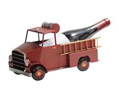 Made Easy Kit Weinregal Flaschenhalter Skulptur – Premium Einrichtung Home Statute Metall Tischdekoration Fire Truck
