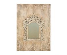 Manor Luxe Marseille Barock Holz Board und Antik Glas dekorativer Wandspiegel, 24 x 91,4 cm