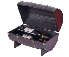 Vintiquewise Dekorative Halterung, Kirschholz Weinfass Form Schatztruhe Vintage