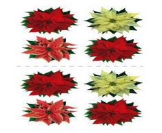 Paper House Productions ST-2115E Foto-Aufkleber, Motiv Weihnachtsstern, 5 x 10 cm, 6 Stück