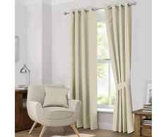 Story@Home 2 Felder Tülle Faux Silk-Polyester Tür Gardinen Tuch, Polyester, Gebrochenes weiß, Sill (46 X 63)