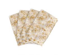 Stoffserviette, quadratisch, mit Foliendruck, 50,8 cm, goldfarben
