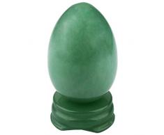 rockcloud Heilung Kristall natur Edelstein Ball Wahrsagung Kugel mit Holz Ständer, Stein, Green Aventurine(1.7x1)