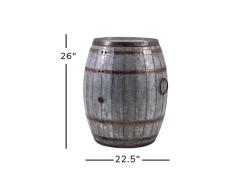 imax Vineyard Weinfass Aufbewahrung Tisch, Metall, braun