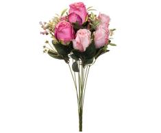 Aufora HF0015B Künstliche Blume, Kunstpflanze, Kunststoff, Rose, Einheitsgröße
