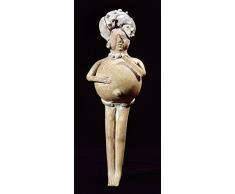 Mayan Rattle 200-900 AD Nceramic Rassel In The Shape Of A Man Whose Belly Was Filled With Seeds From Jaina Campeche Mexico 200-900 AD Höhe 185 cm Posterdruck