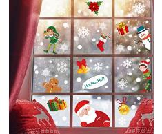 Your Little Lovely Christmas Fensterdekoration – Schneeflocke/Rentier / Weihnachtsmann/Weihnachtsbaum / Elf – Winter Holiday Party Supplies Ornaments Decor 250+