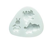 Silikomart Silikonform für Tortendekoration 71.279.00.0096, Zucker slk179 Tiere Silikon Weiß