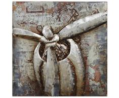 Empire Art Direct Retro Flugzeug 2,5 cm Mixed Media handbemalt Eisen Wand Skulptur von Primo