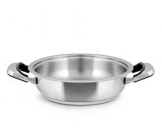 INOXPRAN Classic Pfanne mit 2 Griffen, Edelstahl, Grau