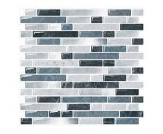 Yipscazo Backsplash Fliese für Küche, Anti-Schimmel-Wandfliesen Modern 10 Sheets Save $15.73 Stahlblauer Marmor