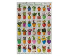 Eurographics Kakteen und Sukkulenten Aluminium-Dekoration, Rahmengröße: 11 x 16,5 x 1,25 cm, Galerieverpackung