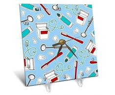 3dRose Tischuhr, Mehrfarbig, 15,2 x 15,2 cm