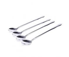 InBlossoms Long Handle Löffel, 8-Zoll-Edelstahl Iced Teelöffel zum Mischen, Cocktail Rühren, Kaffee, 4er Set