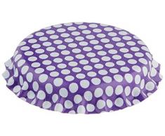 Unbekannt Vintage-Kollektion doppelseitige Flaschenverschlüsse, 2,5 cm, 6 Stück, Hellviolett mit weißen Punkten