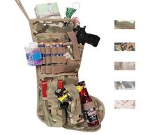 Beyond Your Thoughts 2018 Taktische Weihnachtsstrümpfe mit Molle-Gear Gurtband Multicam Camo