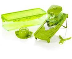 Genius Speed Slicer Medium | 6 Teile | Obst-& Gemüseschneider | NEU …, Edelstahl, Grün